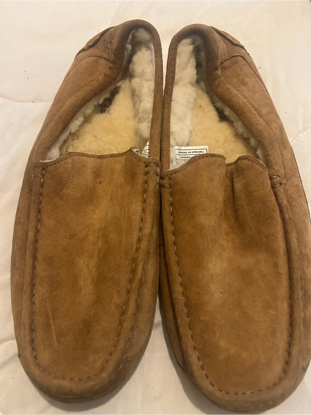UGG Men's Suede Shearling Loafers - Chestnut